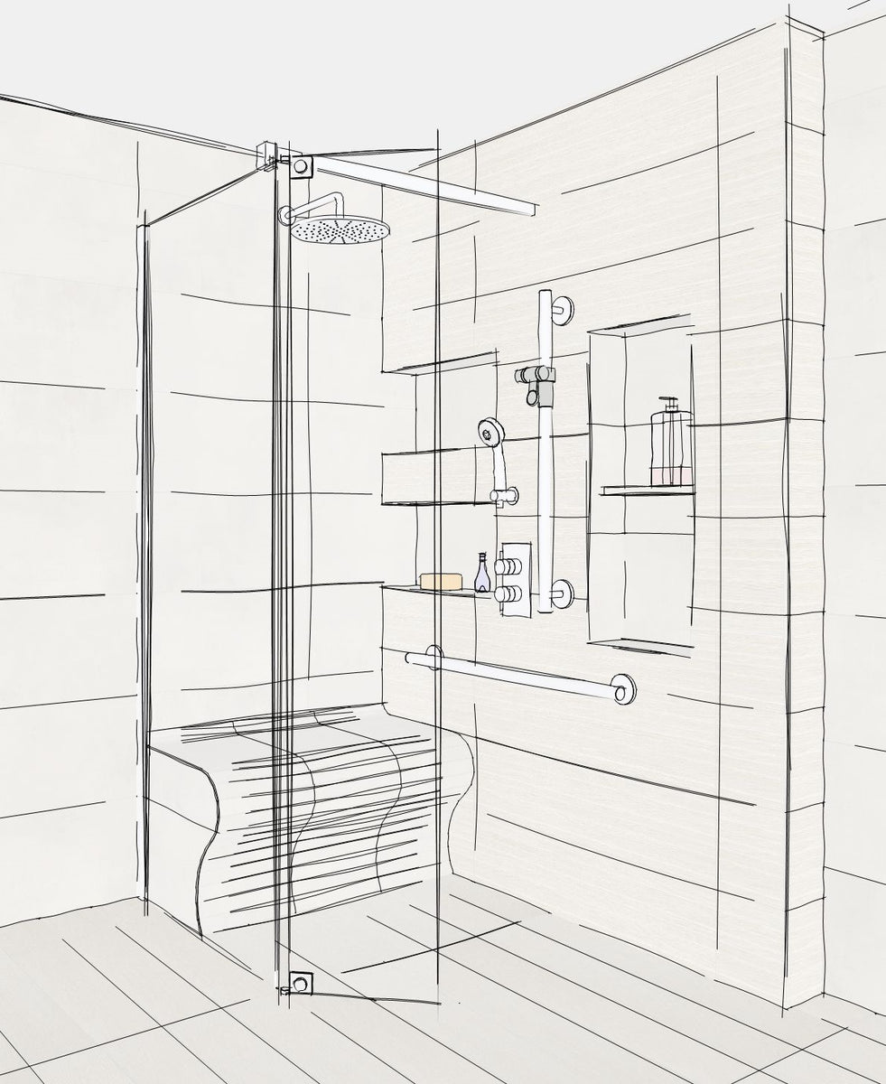 Shower bench or shower seat? Fine & Able