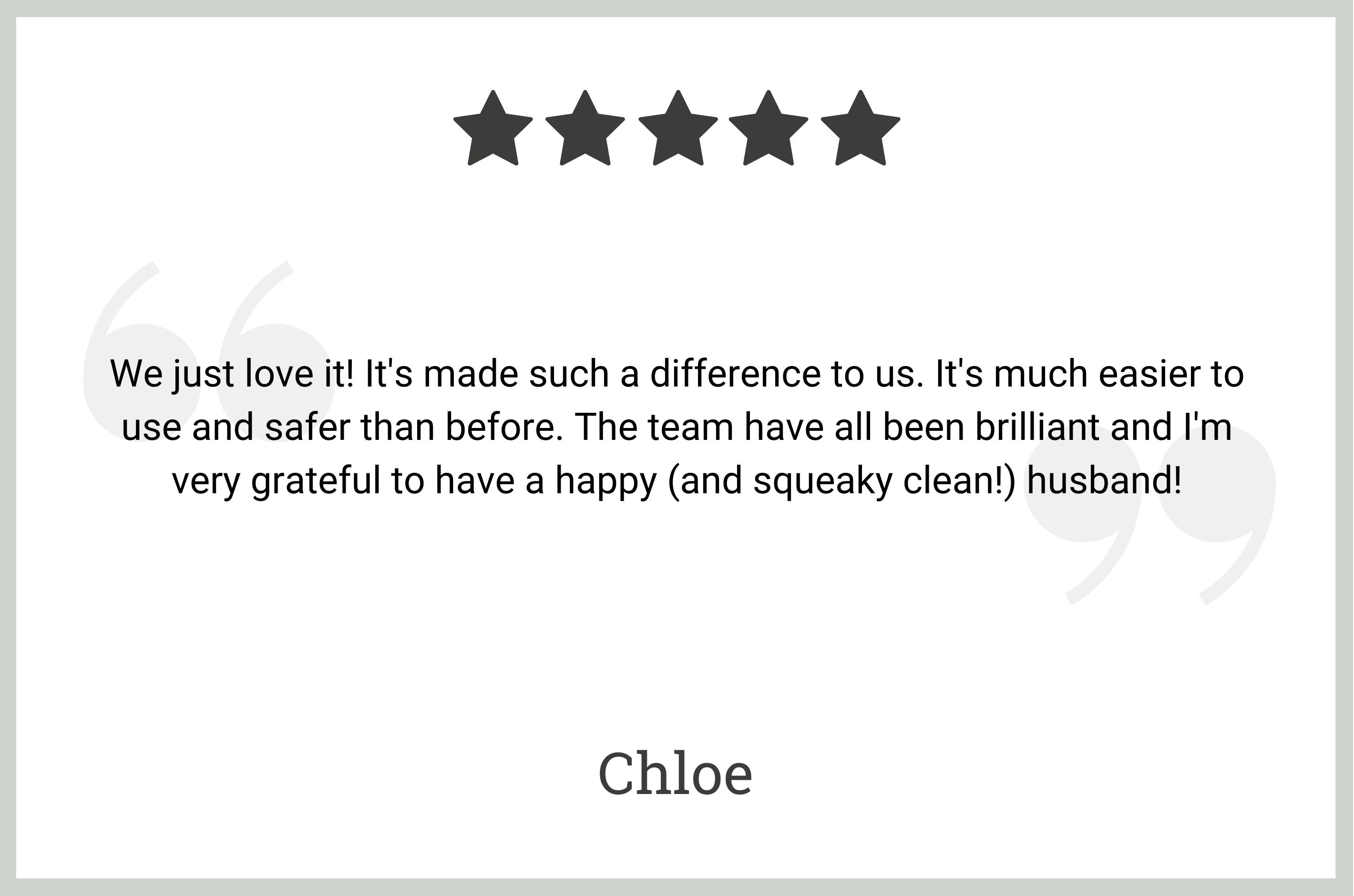 5 star review by Chloe