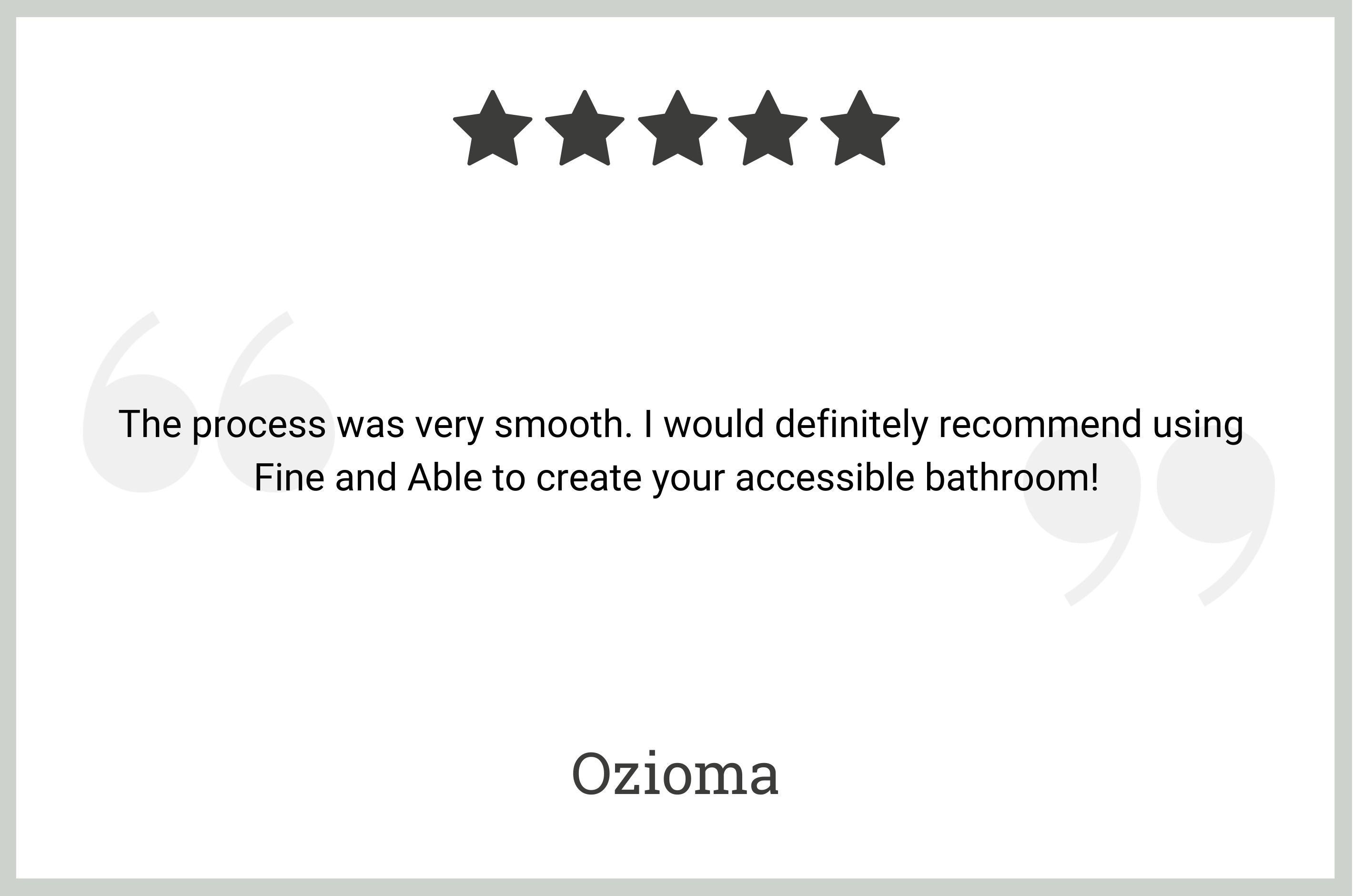 5 star review by Ozioma