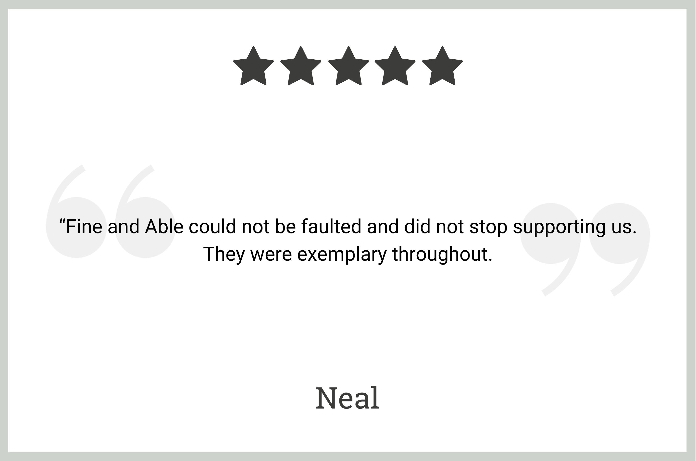 5 star review by Neal