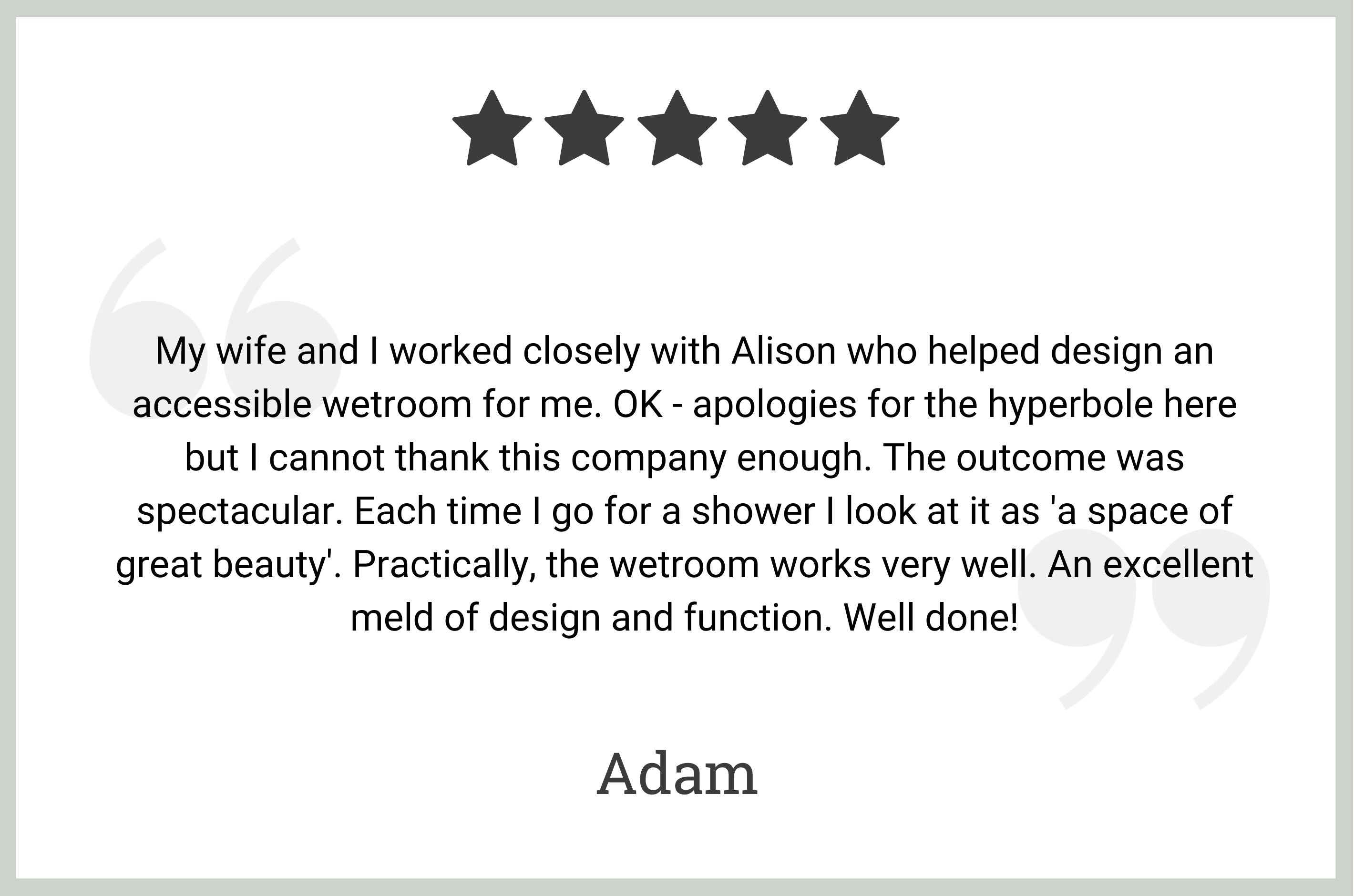 5 star review by Adam