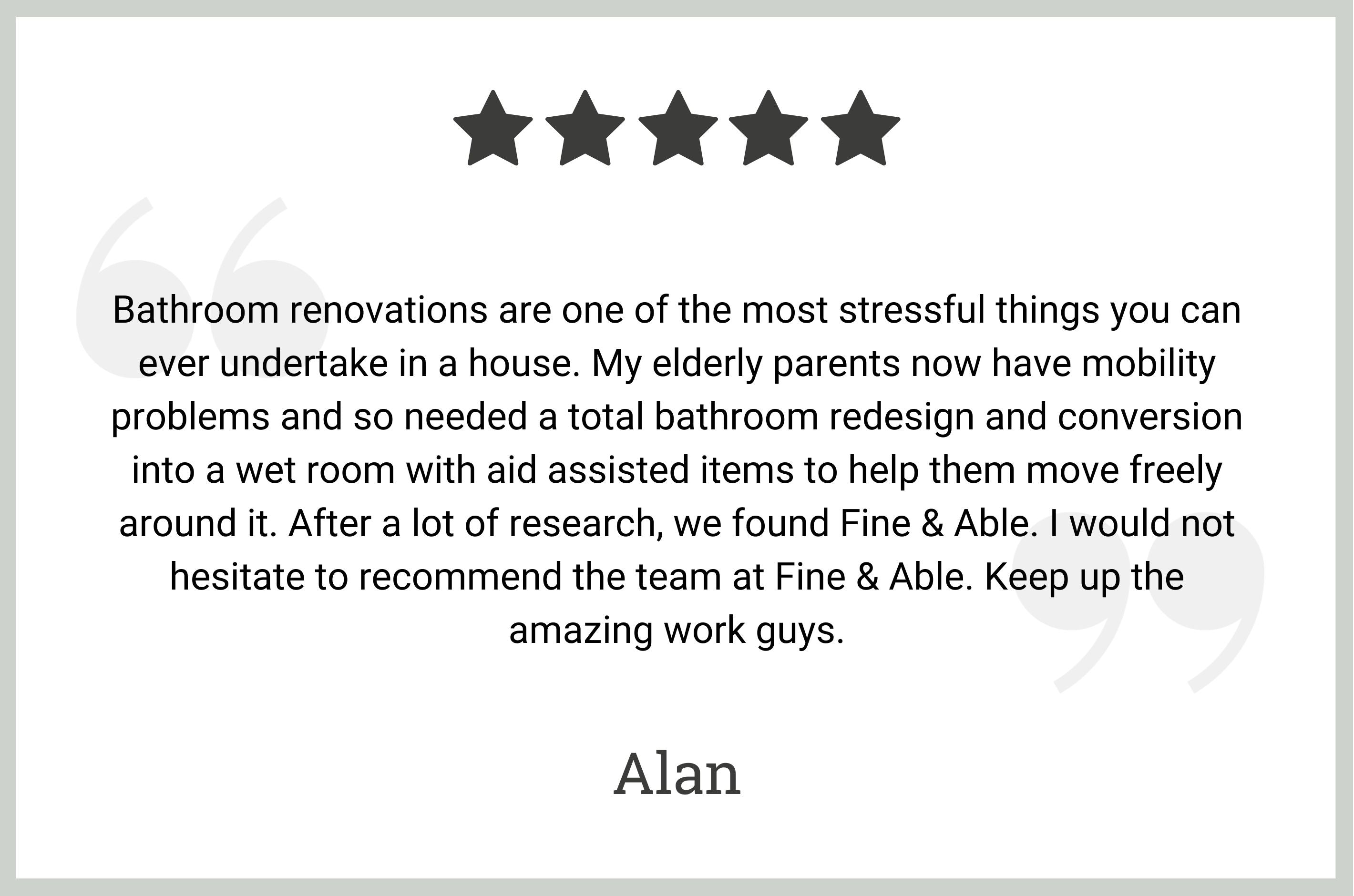 5 star review by Alan