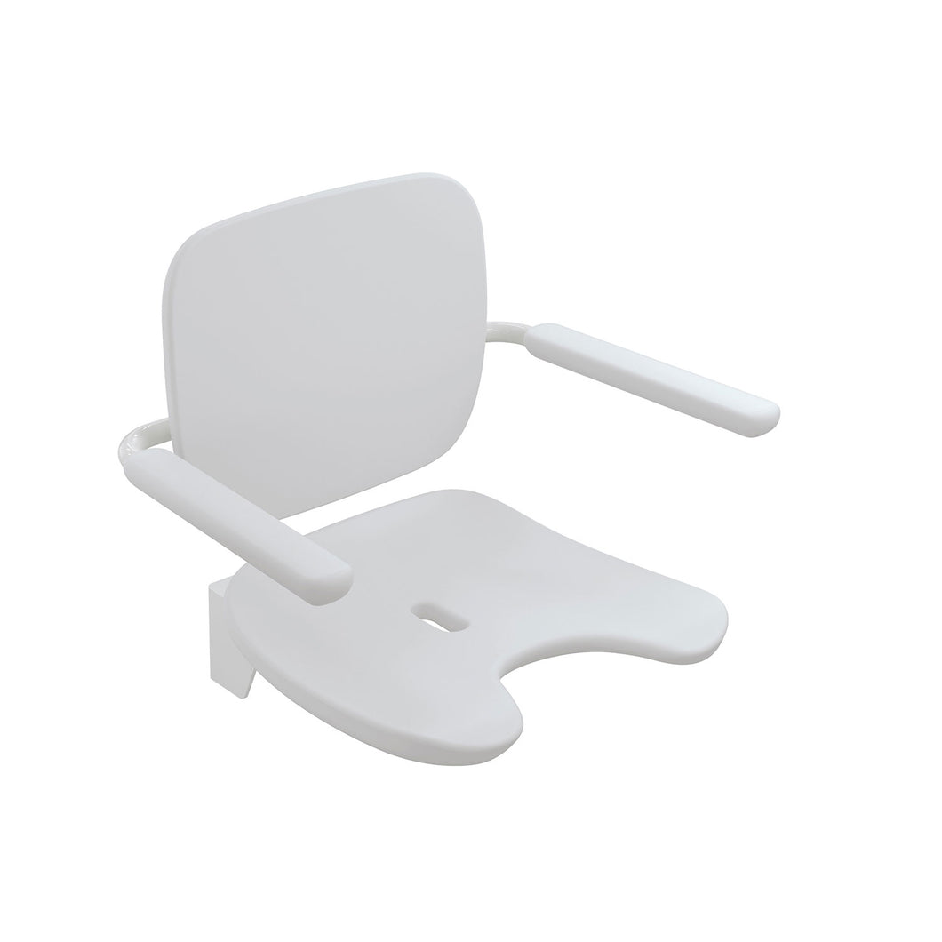 Desergo shower seat with backrest & arm support white