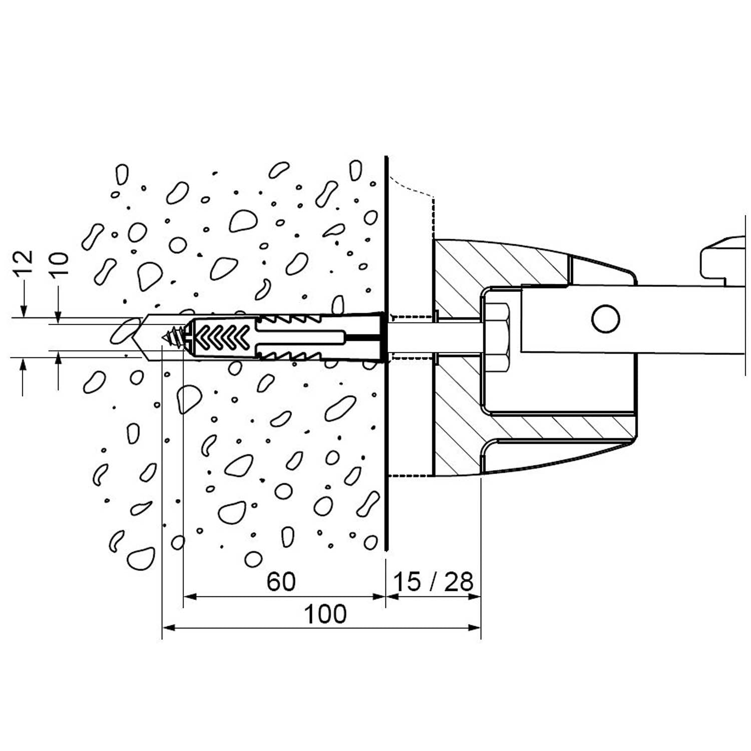 Universal fixings for Esense shower seats dimensional image